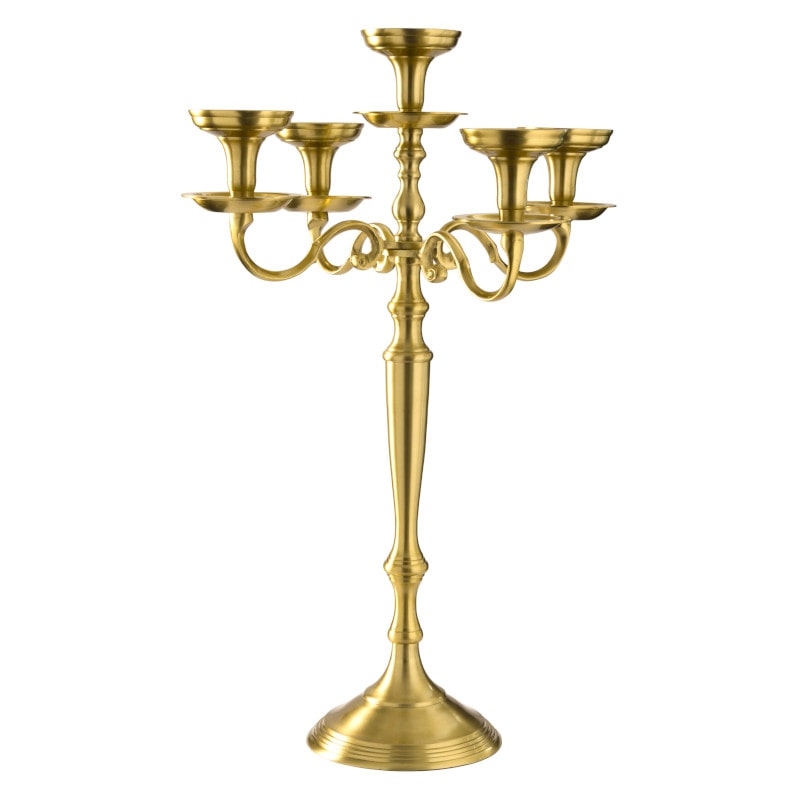 LE COQ PORCELAINE Candelabro Stylos 5 llamas dorado h cm 69