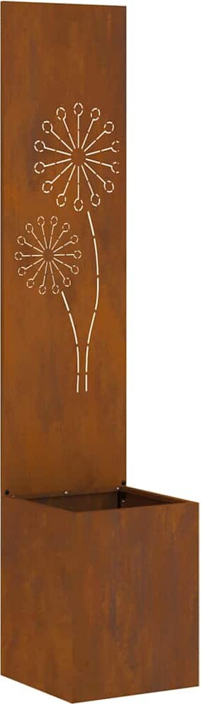 vidaXL Blumentopf mit dekorativem Paneel Rostig 32 x 140 cm