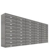 thumbnail of AL Briefkastensysteme 43 Fächer Premium Wand Briefkasten Anlage in RAL 9007 Aluminium Grau, Post A4, robust, wetterfest, Artikelnummer: 132P43EA5P9007