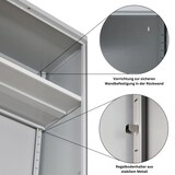 thumbnail of PROREGAL Stahlschrank BEE mit 9 lackierten Fachböden | HxBxT 195x92x50cm | Grau-Blau | Werkstattschrank Werkzeugschrank Aktenschrank Universalschrank