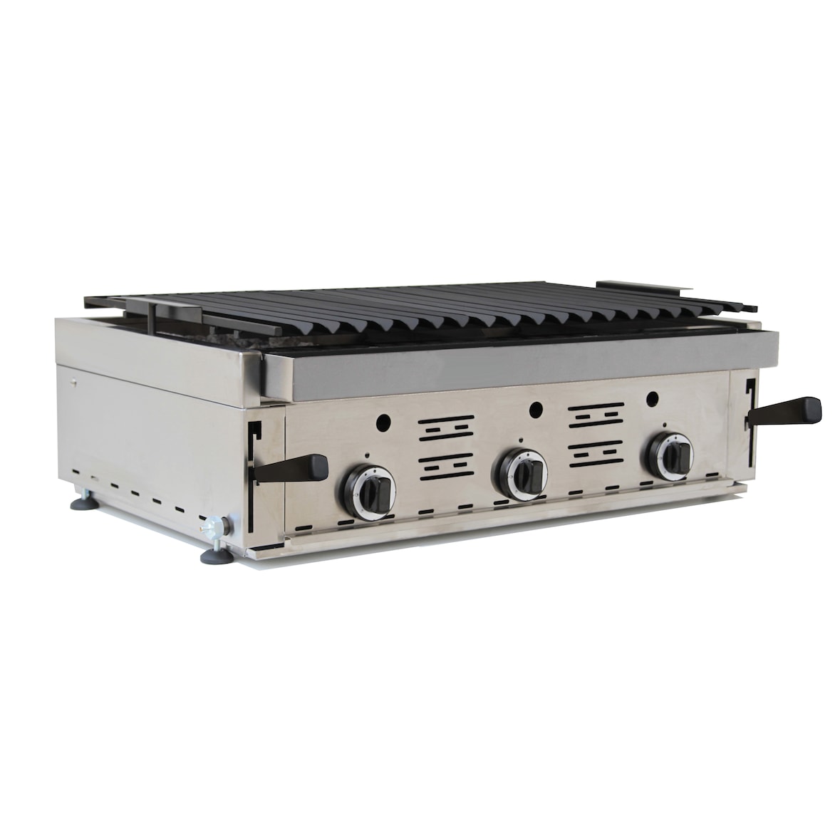 Barbacoa gas  con piedra volcánica. Potencia 14,4 Kw. 4 quemadores