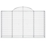 thumbnail of vidaXL Gabionen mit Hochbogen 12Stk. 200x30x120/140cm Verzinktes Eisen