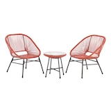 thumbnail of SVITA TULUM Balkon-Möbel 3-tlg. Garten-Möbel Set Balkonstühle mit Tisch Terracotta Orange