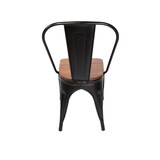 thumbnail of Esszimmerstuhl Metallstuhl stapelbar schwarz matt Sitz Pinienholz LINA