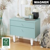 thumbnail of WAGNER Möbelbein KIEFER Holz eckig - 40 x 40 x 150 mm, weiß, QuickClick® Filzgleiter Ø 30 mm, Gewinde Ø 10 mm - 12724101