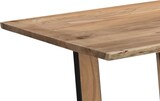 thumbnail of Baumkantentisch 200 x 100 cm Akazie massiv naturfarben schwarzem U-Gestell aus Metall + Holz BRISBANE
