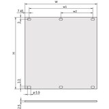 thumbnail of SCHROFF voorpaneel, niet afgeschermd, 3 HE, 84 HE, 2,5 mm, al, vooraan geanodiseerd, achteraan geleidend