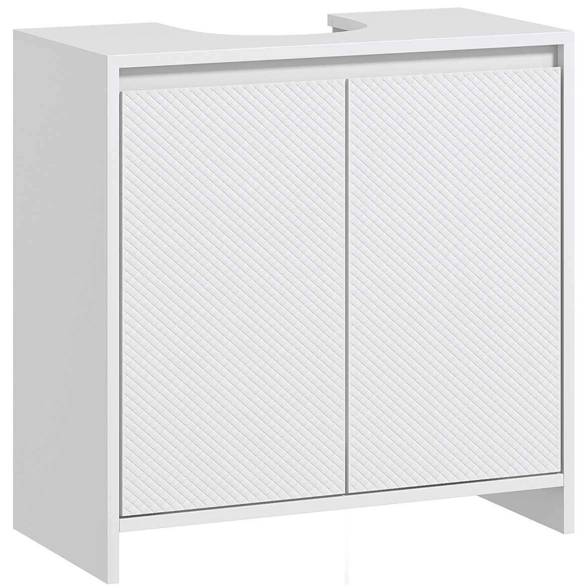 Mueble bajo lavabo mueble para debajo del lavabo moderno con estante mueble lavabo con pie anti-vuelco carga 40 kg 60x30x60 cm blanco