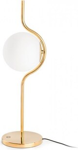 thumbnail of le vita, goldene metall-tischlampe, faro barcelona