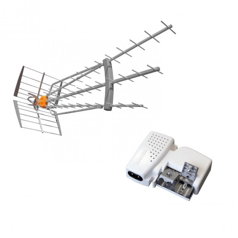 Antenne Dat Hd Boss Lr Lte700 (c.21 - C.48)  Gain 47dbi ! Tnt Uhf + Alimentation 24v Usage Non Intensif Televes
