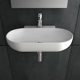 thumbnail of Alpenberger Handwaschbecken Oval mit Nano-Beschichtung | Aufsatz- & Hängewaschbecken | Keramik Aufsatzwaschbecken für Bad & WC Weiß Modern