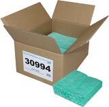 thumbnail of Grüne Welle, Universaltücher mit Textilcharakter, grün-weiß, 55 % Viskose, 45 % Polyester, ca. 25x38 cm, 100 Tücher