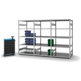 thumbnail of PROREGAL Fachbodenregal Stecksystem | Grundregal | HxBxT 200x100x60cm | 5 Ebenen | Fachlast 140 kg | Beidseitig nutzbar | Verzinkt