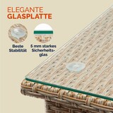 thumbnail of CASARIA® Polyrattan Beistelltisch 50x50x45cm Beige Grau