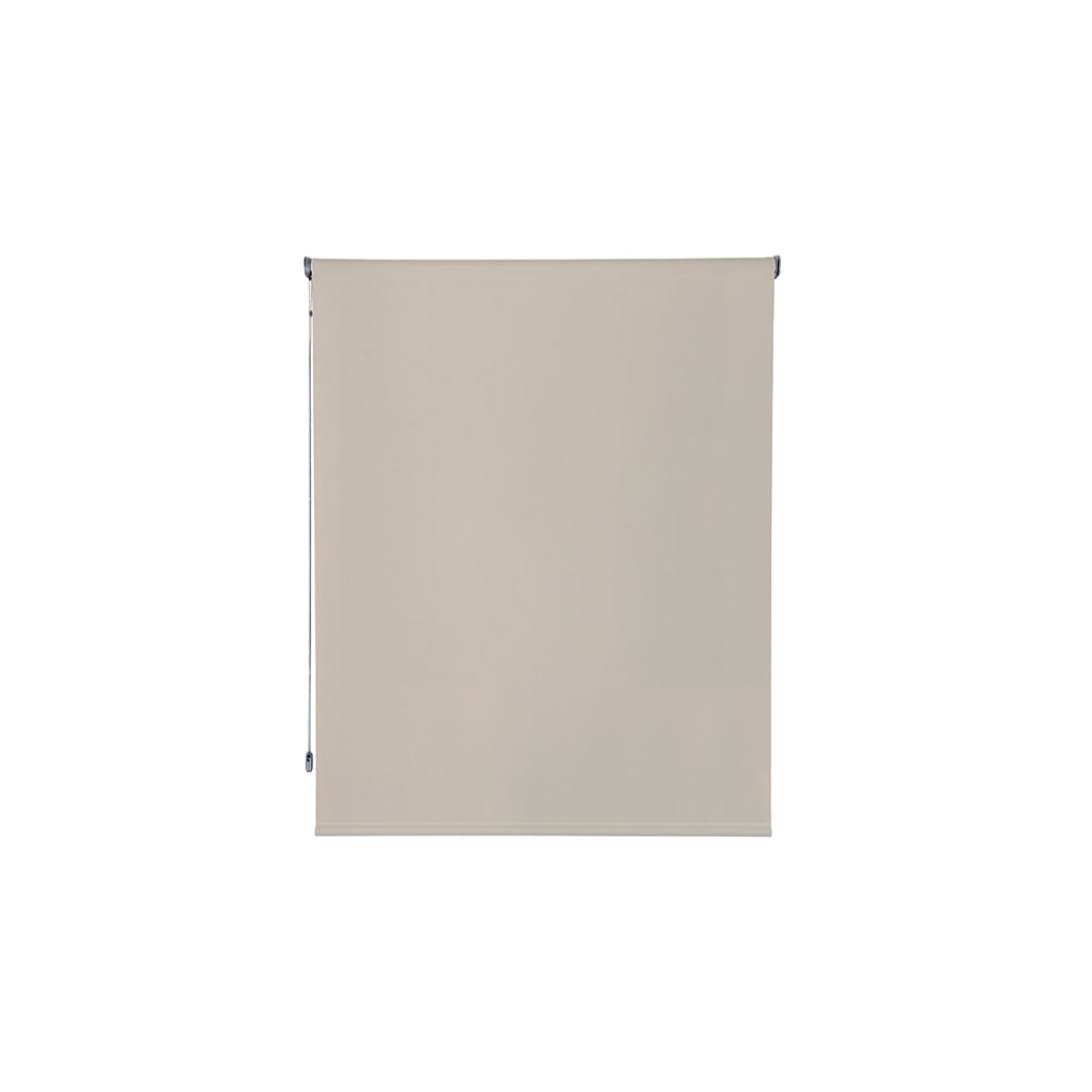 Rocada cortina enrollable 120cm largo x 260cm alto  - cortina color blanco lino con mecánico gris