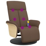 thumbnail of vidaXL Massagesessel mit Fußteil Braun Stoff