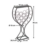 thumbnail of DanDiBo Weinregal Weinglas Design Metall Schwarz Flaschenregal stehend 100 cm 96211 für 15 Flaschen Schmiedeeisen